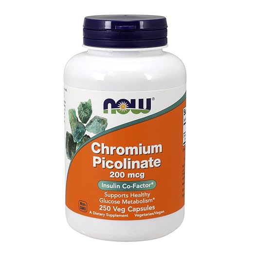 NOW Chromium Picolinate 200 mcg,250 Veg Capsules