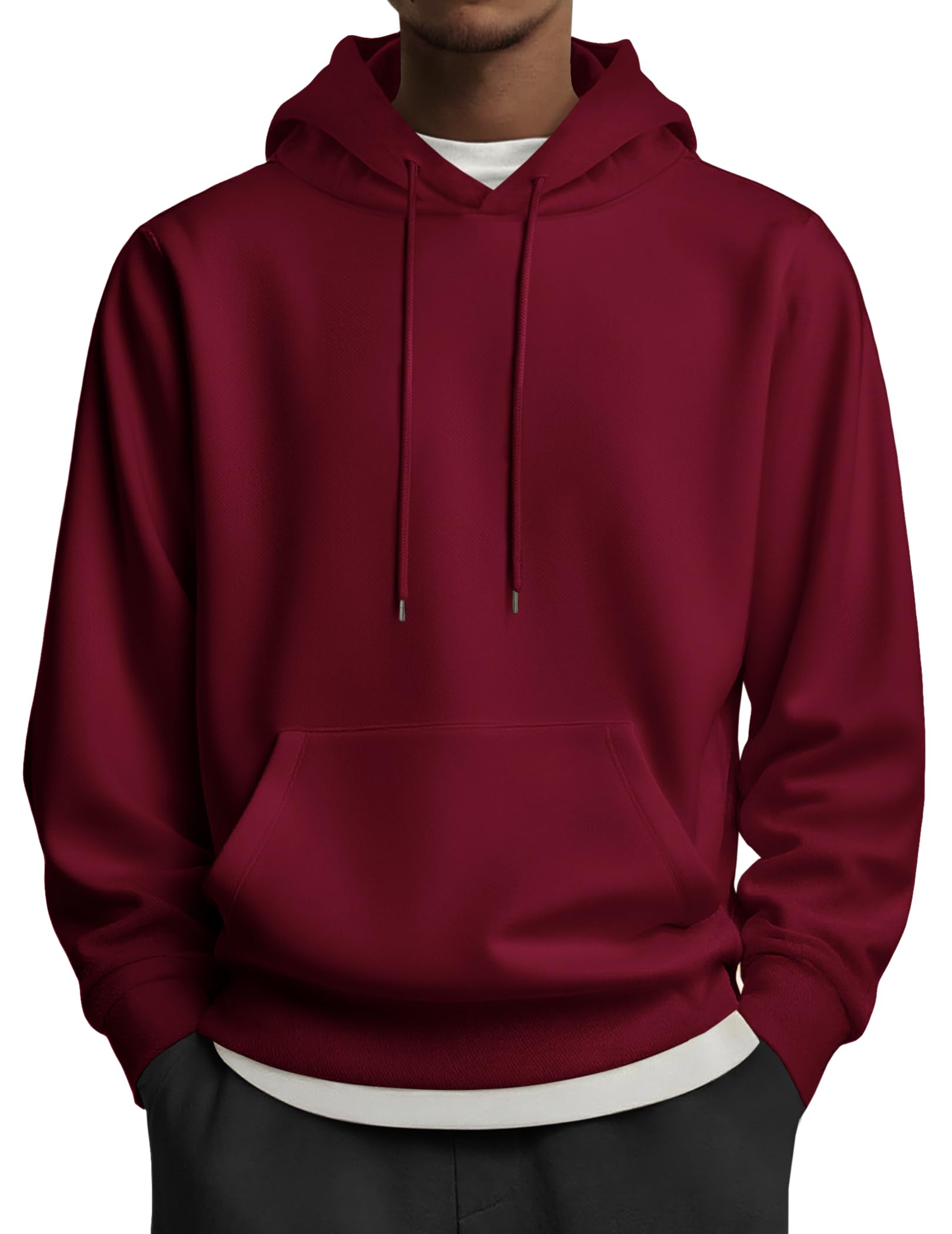 COOFANDY Mens Men's Christmas Red Hoodies Workout