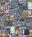 3D Stone Brick Wallpaper Self-Adhesive Vinyl Decorative Paper Easily Removable Wallpaper Peel Stick Waterproof Wall Covering for Home Design (17.7