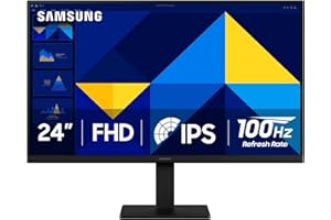 Samsung 24" (S30GD) Essential Monitor with IPS Panel and Tilt Only Stand, 100Hz Refresh Rate, Ergonomic Design, Advanced Eye Care, Game Mode, LS24D304GANXZA