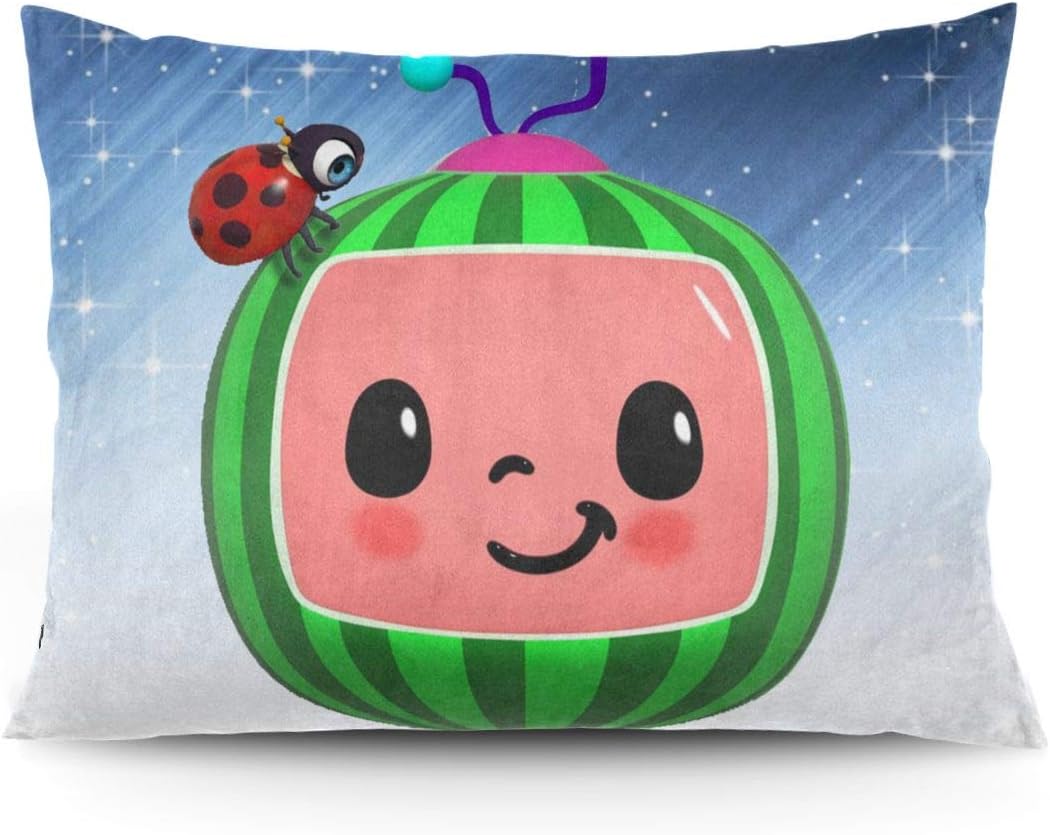 Davisry Logo Co Comelon Song Pillow Case Sofa Cushion Covers Decoration Home Bedroom Throw Pillowcase 20 X 26 Inch