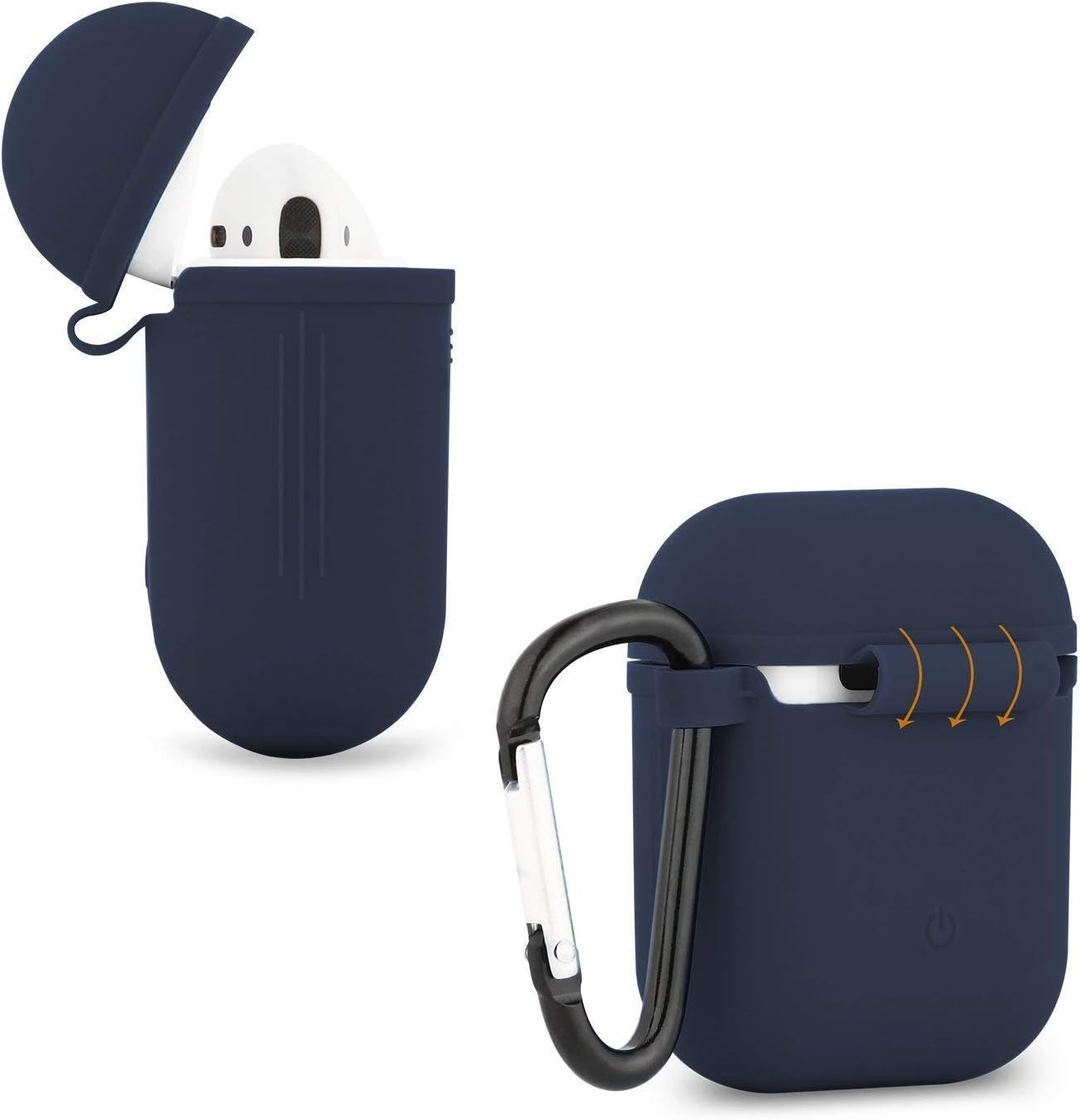 AirPods Silicone Case Cover/Protector Accessories - honecumi Airpods Charging Case with Keychain - Protective Skin/Cover for AirPods Case-Skin Case with Carabiner Hang Case Floral Colorful Case Cover