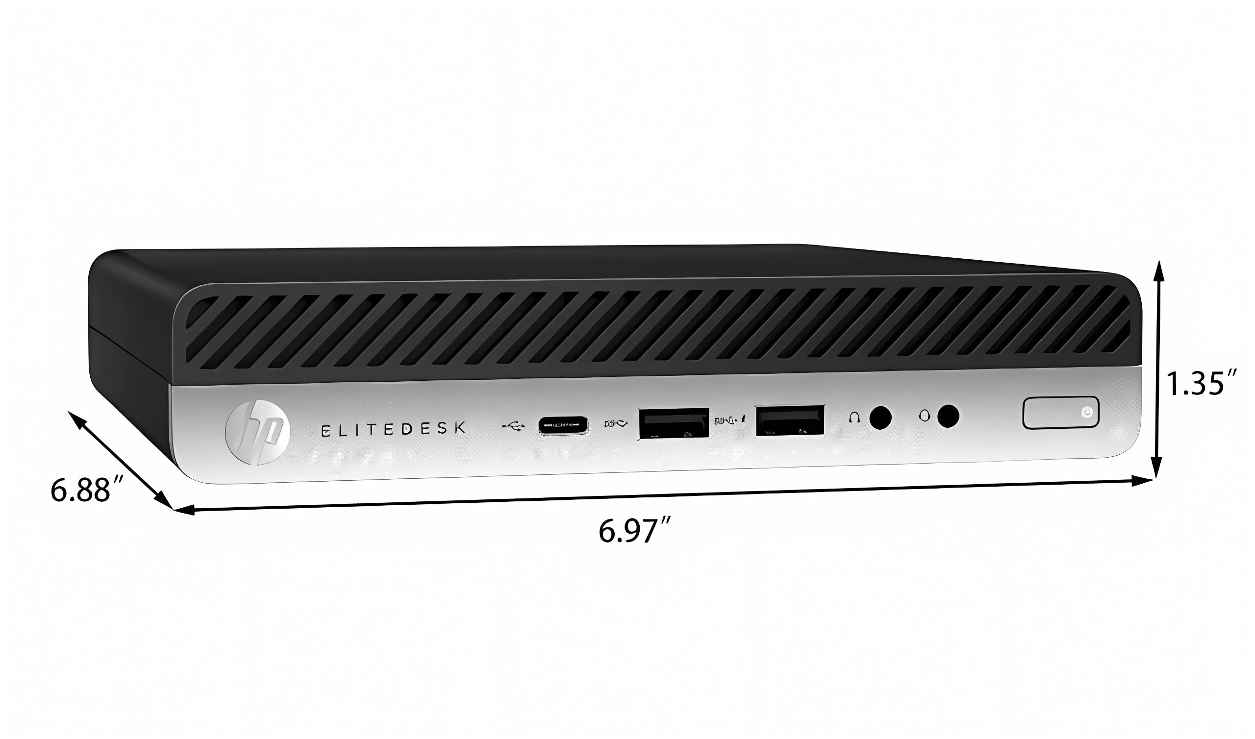 HP EliteDesk 800 G3 Mini Business Desktop PC Intel Quad-Core i5-6500T up to 3.1G,16G DDR4,256G SSD,VGA,DP Port,Windows 10 Professional 64 Bit-Multi-Language-English/Spanish (Renewed)
