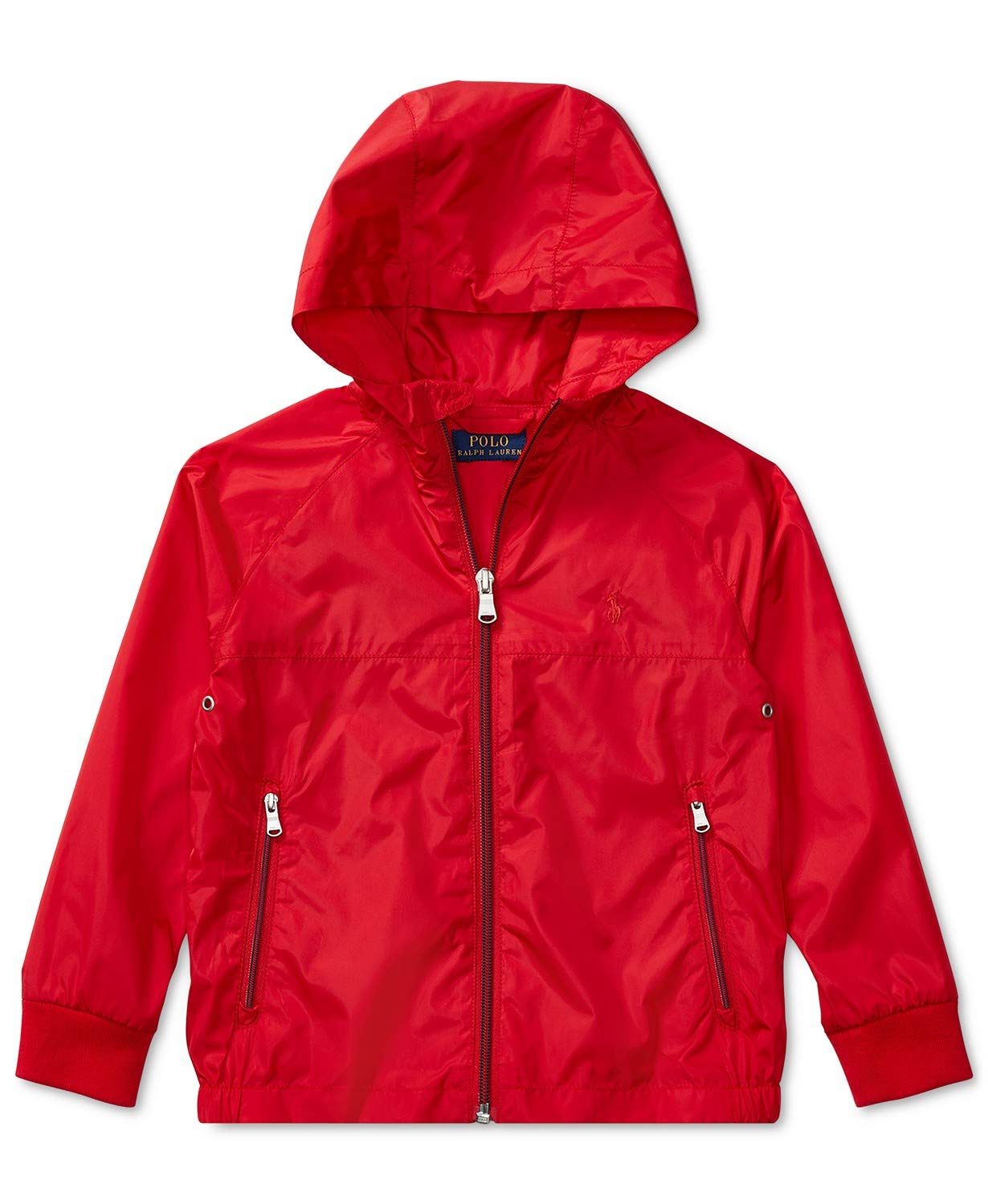 red polo windbreaker