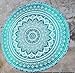 Madhu International Mandala Round Tapestry, Hippie Tapestries, Tapestries, Wall Tapestries, Ombre Mandala Tapestries, Boho Tapestries, Tapestry, Beach Sheet (Green, 70 Inches Round Tapestry)