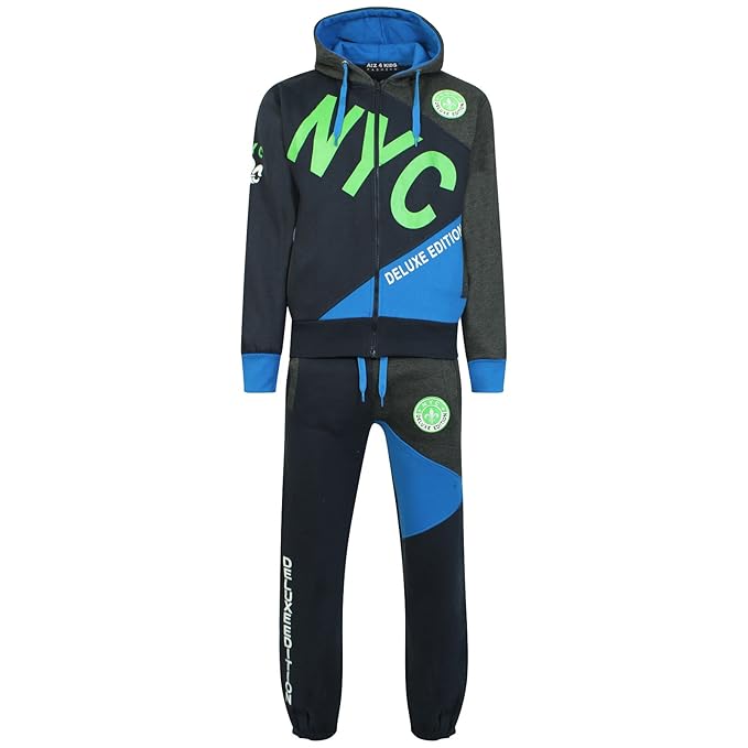 A2Z 4 Kids®Kinder Jungen Trainingsanzug HNL PROJECT Aufdruck Kapuzenpullover & Jogginganzug Alter 7 8 9 10 11 12 13 Jahre