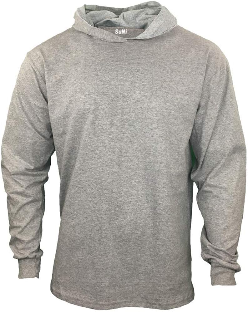 Men Construction Long Sleeve Work T Shirts with Hood Clothing