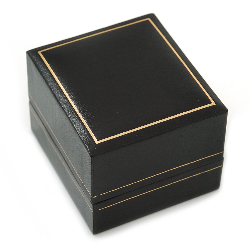 Avalaya Black Leatherette Ring Box