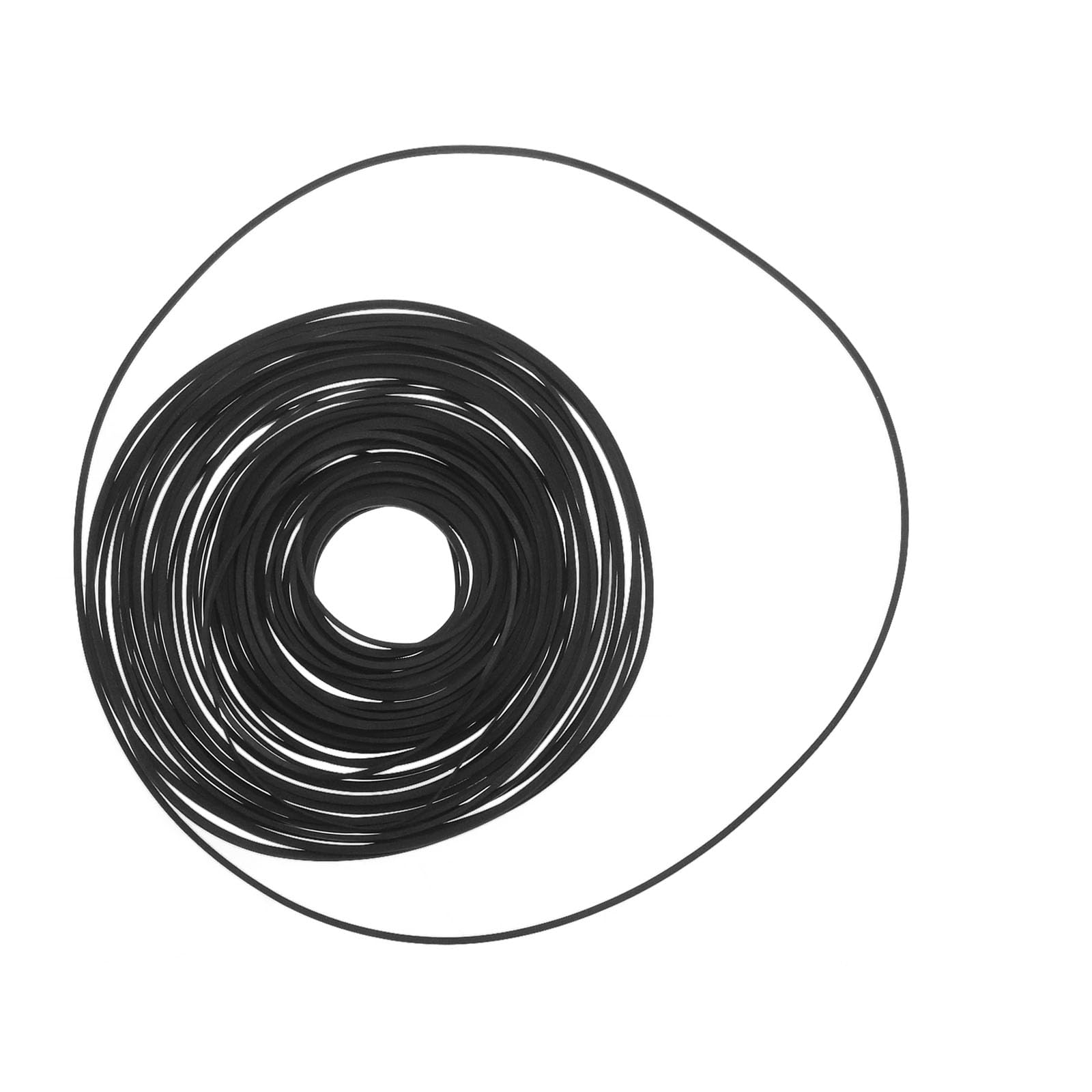 YINETTECH 50pcs Recorder Rubber Belt 35-190mm Mix Square Cassette Tape Machine Belt Repair Assorted Belt for Recorder Walkman Repeater DVD Drive