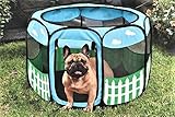 Pet Portable Foldable Play Pen Exercise Kennel Dogs Cats Indoor/outdoor tent for small medium large pets Animal Playpen with Pop up mesh cover great for travel LARGE