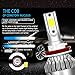 evomosa C6 H11/H9/H8 Led Headlight Bulbs,18W/Bulb 6000K Cool White Bulbs,All-in-One Head-Lamps Conversion Kit,Waterproof(1Pair,Pack of 2)