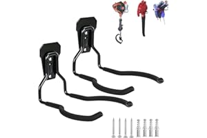 GS Alderaul Garden Power Tool Hanger, Steel String Trimmer Hanger, Weed Wacker Holder, Weed Eater Bracket, Weed Trimmer Wall Mount, Grass Trimmer Hook for Garage Trimmer, and More. (2pcs)