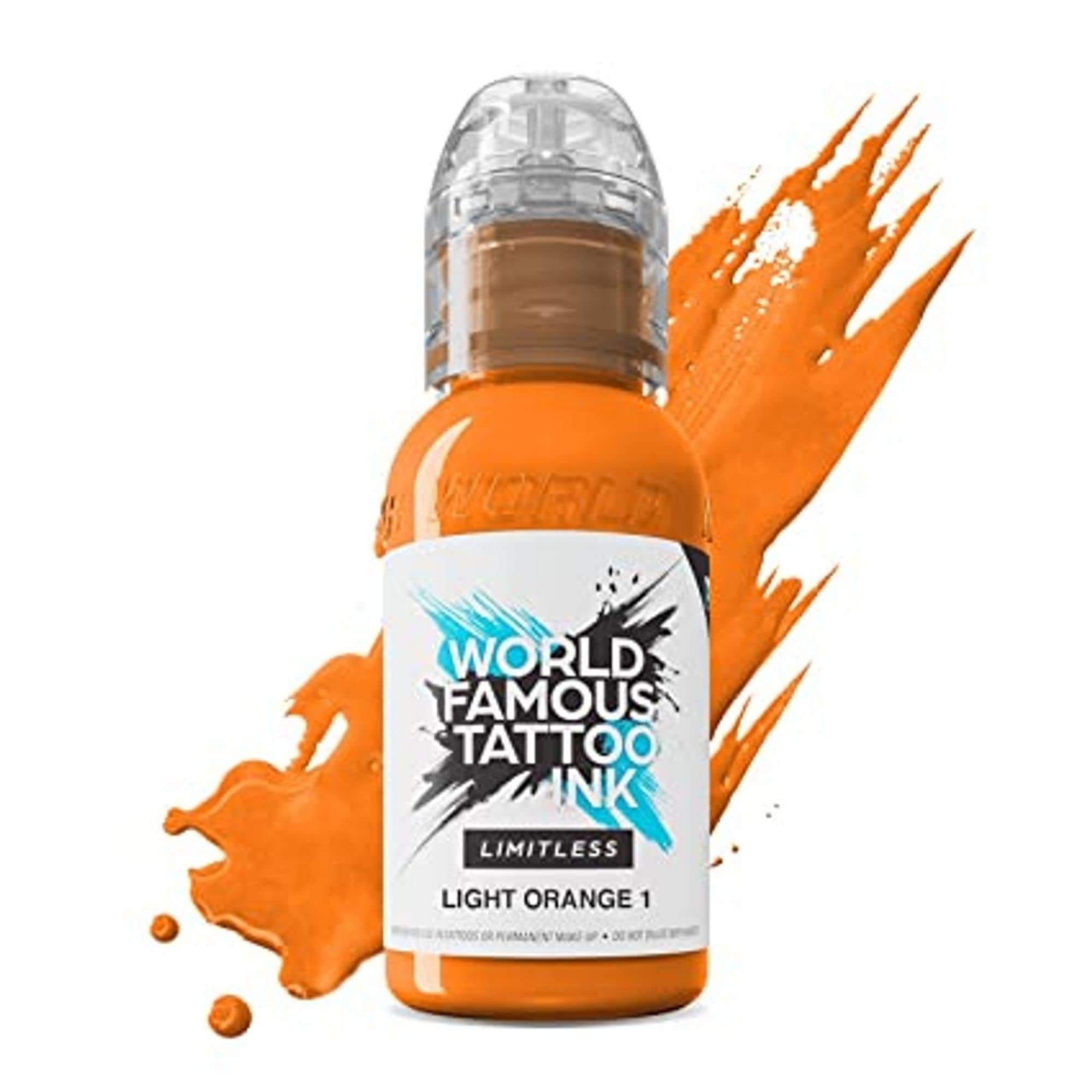 World Famous Tattoo Ink Limitless - Light Orange 1 - Professional Tattoo Ink - Vegan-friendly and REACH Compliant - 30 ml