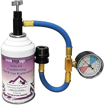 Car Ac Aircon R1234yf Air Con Conditioning Top Up Topup Refill Regas Diy Gas Kit Amazon De Auto