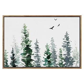 SIGNWIN Framed Canvas Print Wall Art Green Forest...