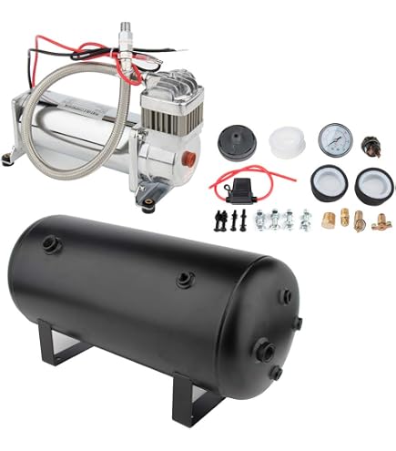 Air Suspension Storage Tank STAYTOP 6 Gallon 9 Port Air Tank - Steel ...