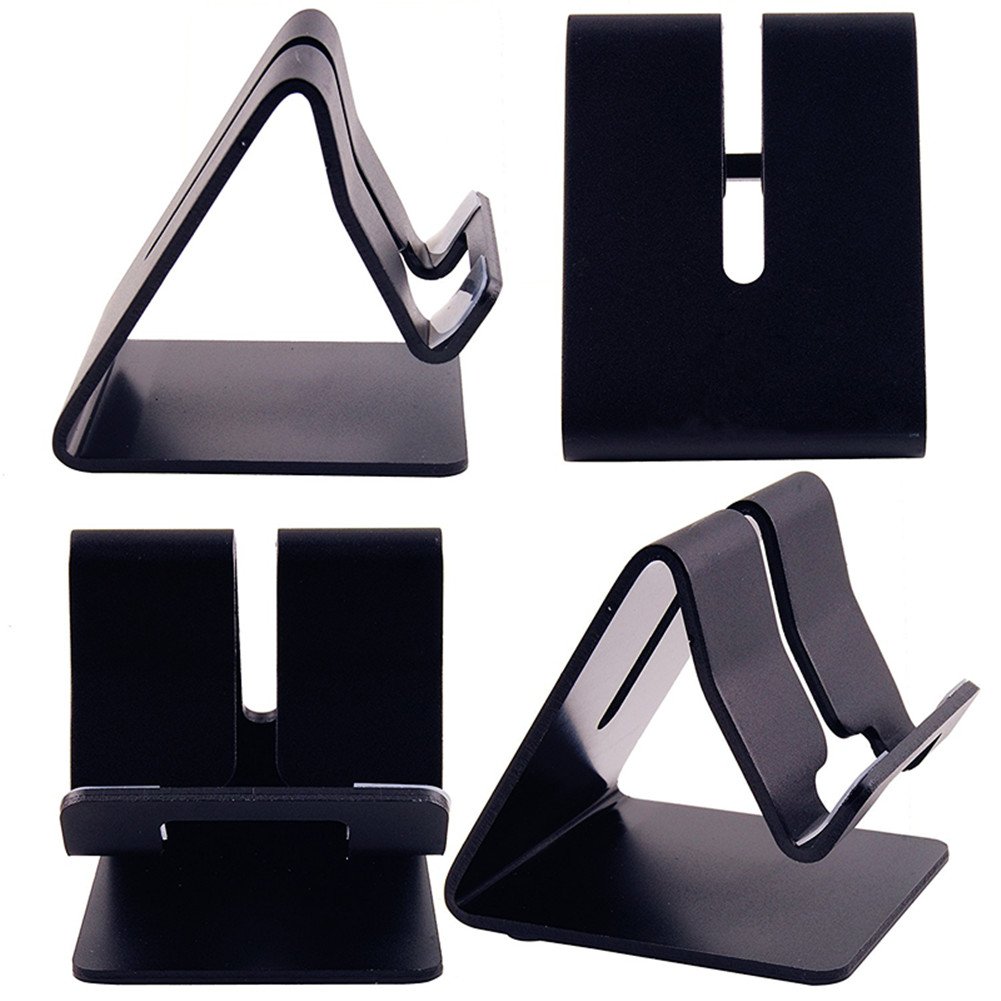 Cell Phone Stand, Swelt Phone Stand Cradle, Dock, Holder for iPhone 8 X 7 6 6s Plus 5 5s charging, all Android Smartphone, Accessories Desk, Switch and more- Black (Black#1)