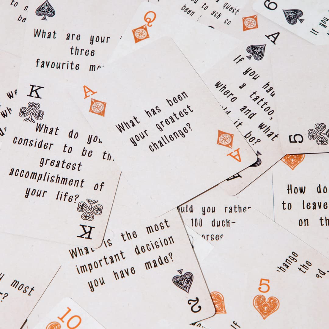 Basecamp Cards: Original Edition Conversation Starters - 52+2 Family Friendly Unique Questions - Family Conversation Cards - Playing Cards - Fun Family Activity