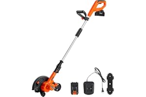 VEVOR Lawn Edger, 8.8-inch Blade Length, Battery Powered Cordless Edger Lawn Tool, with 3-Position Blade Depth, 4000 mAh Batt