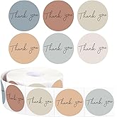 Starboling Thank You Sticker,500pcs 1.5Inch Morandi Thank You for Supporting My Small Business Stickers,for Supporting My Business Supplies Packing,Envelopes,Gift Wraps and Crafts(Morandi)