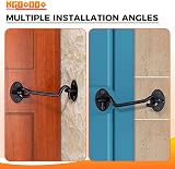 Mgoodoo Black 75mm Stainless Steel Cabin Hooks & Eye Latch Lock for Doors Gates view 4