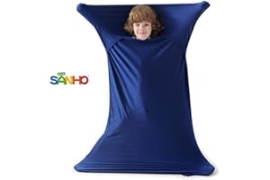 SANHO Premium Sensory Sock Budy Sock, Perfect for Children with Sensory Processing Disorder, Updated Version (Navy, Large)