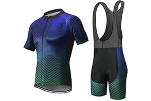 MOXILYN Men Cycling Jersey Set Bike Shorts and Jersey Suit 9D Padded Cycling Bibs MTB Shirts Short Sleeve Bicycle Clothes