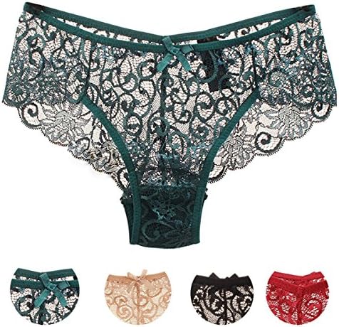 Panbra Womens' Sexy Lace Bow Hipster Brief Panties 4-Pack M