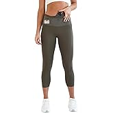 Women's Air Crop Legging Yoga Pants Breathable High-Waisted Workout Leggings with Running Belt Pockets Athletic