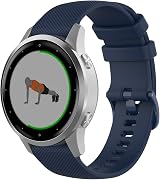 Wownadu 18mm Silicone Watch Strap Navy Blue for Garmin Vivoactive 4S, Venu 3S/2S