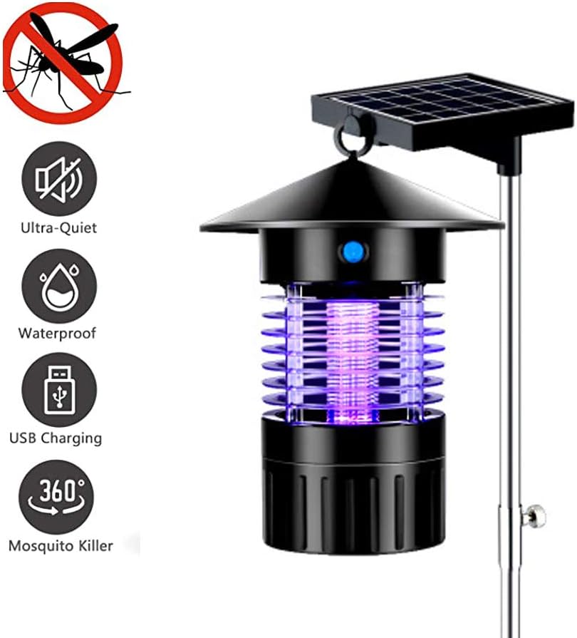 YLKCU Fully automatic solar rechargeable mosquito killer, Attractant Trap, for Outdoor waterproof courtyard garden outdoor mosquito repellent lamp