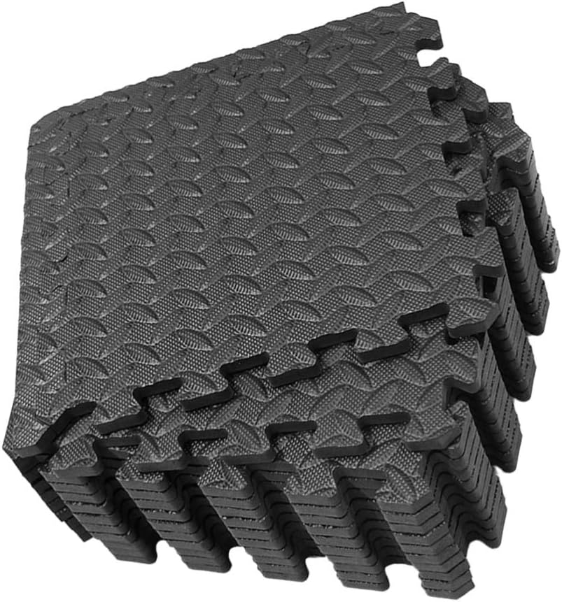 NOBRANDED 12Pcs Puzzle Exercise Mat, EVA Foam Interlocking Tiles, Protective Flooring Mats for Gym Equipment and Cushion for Workouts : Sports & Outdoors
