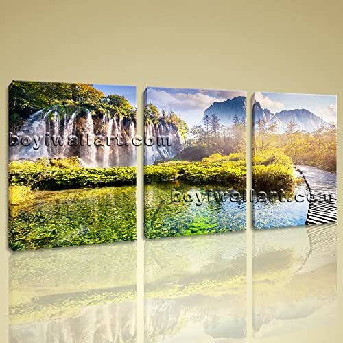 Large Landscape Waterfall Picture Print Canvas Wall Art Home Decor Ready To Hang