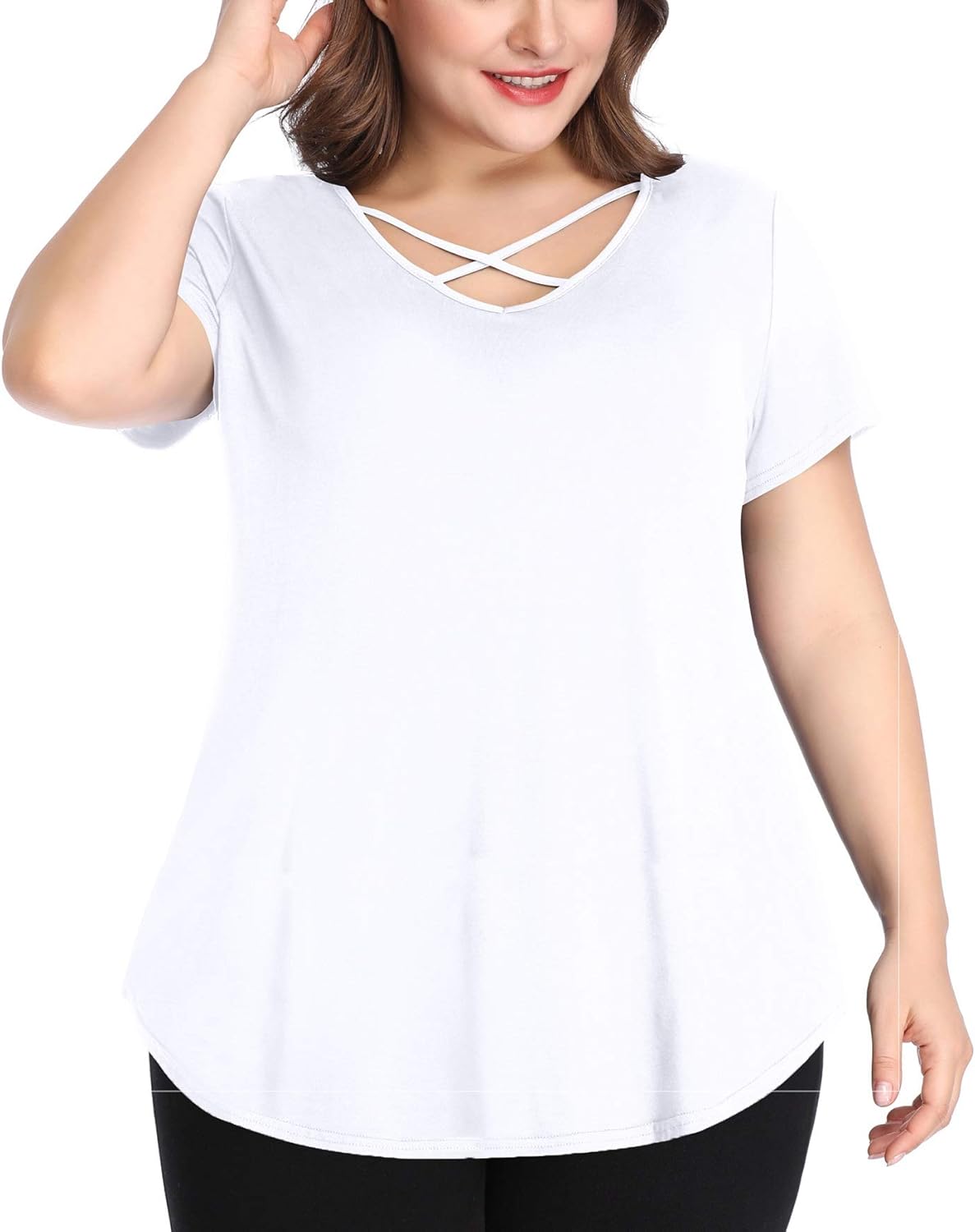 plus size white flowy pants