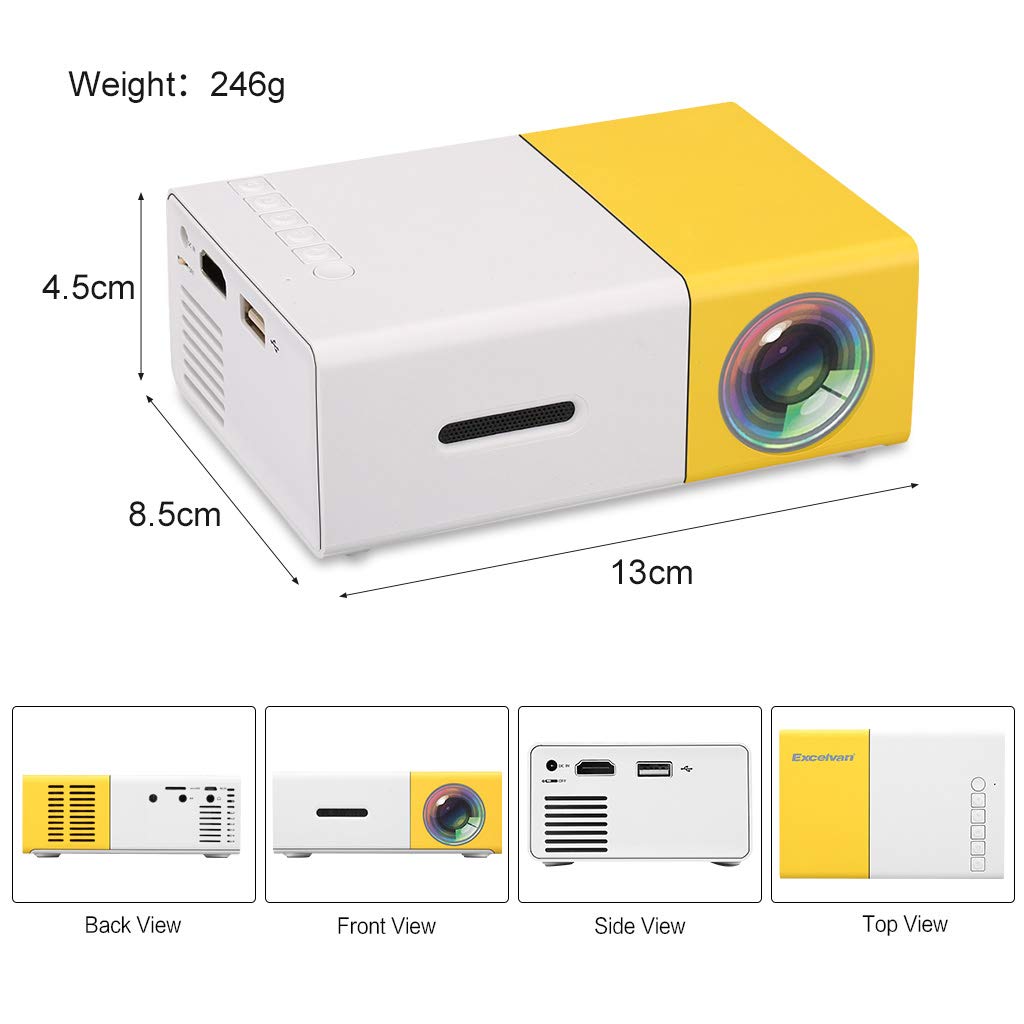 Amazon.com: ZUEN Mini LCD Projector Full HD Video Projector ...