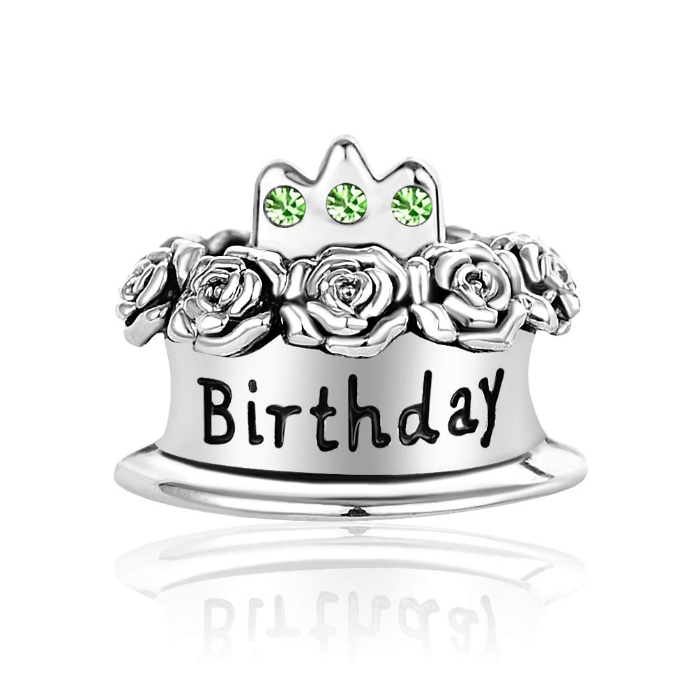 SBI Jewelry August Birthstone Charm for Birthday Pandora Bracelets and Necklace Pendant Dangle Bead Jewelry for Women Birthday Charms Gifts