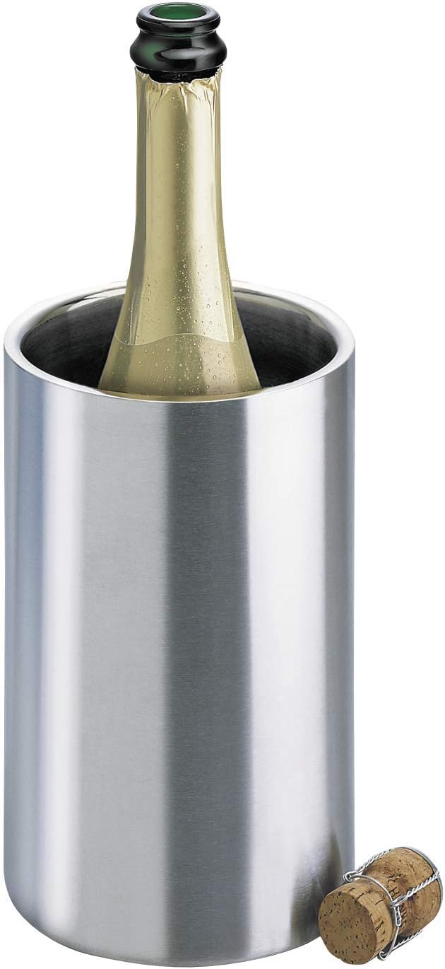 Isosteel VA-9568 Flaschenkühler aus doppelwandigem 18/8 Edelstahl mit matt gebürsteter Außenoberfläche