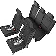 GIANT PANDA Neoprene Seat Covers for Jeep Wrangler JK 4-Door (2007), Neoprene UV&Waterproof, Foam Padded Wrangler Seat Covers 4-Door Full Set(Black)