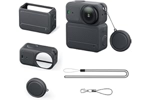 Silicone Protective Sleeve for DJI OSMO Nano, Silicone Case Lens Cap with Lanyard, Anti Loss Rope Action Camera Protection Ac