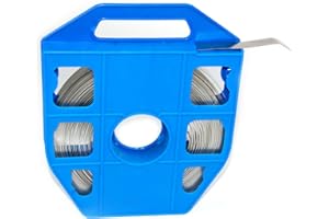 AIWFL Stainless Steel Strapping Band 100 Feet 3/4" Width x 0.03" Thick Bands Bright Annealed Stainless Strapping in Blue Plastic Tote Case Steel Duct Strapping Packing Strap (201)