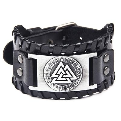 Bracelet Viking Punk Tressé - Corde Alliage Et Cuir Homme Taille 27.5cm