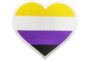 ROCKAPATCH Pride Month Non-binary LGBT Pride Flag Embroidered Iron On Patch