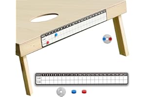 COHOBGS Cornhole Scoreboard Tracker Steel Score Keeper: Durable Corn Hole Scoreboards for Easy Score Tracking Corn Hole Games Ladder Ball Toss Game Pop Darts Popdarts Game (1 Pack-Horizontal)