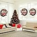 D-FantiX Christmas Wreath for Front Door, 14 inch Small Door Wreaths Indoor Holiday Christmas Decorations Seasonal Home Docer (Three Snowman, Let It Snow)