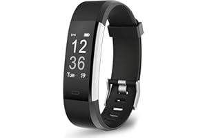 OCTANDRA Active VeryFitPro Fitness Tracker Heart Rate Sleep Monitor 0.96" Activity Step Counter Pedometer IP67 Waterproof Smart Band Exercise Running Smart Watch for Men Women (ID115Plus HR) (Black)