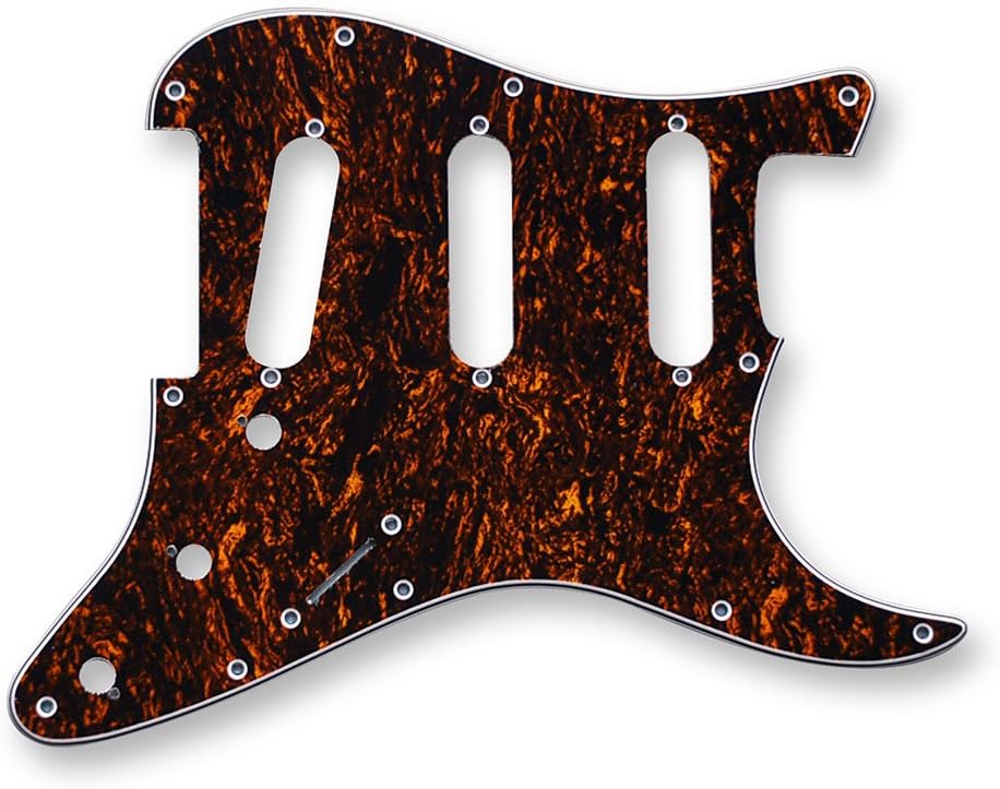 VANSONVANSON Premium Quality Scratchplate Pickguard DIRECT FIT for USA, MEX Fender, Stratocaster, Strat, SSS (3 Ply, Brown Tort (T/W/B/W))