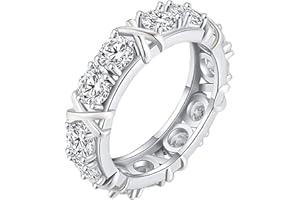 ABHAG Zircon Shaping Cross Full Moissanite Diamond Ring, 925 Sterling Silver Cross Full Moissanite Zircon Shaping Diamond RingMoissanite Sterling Silver X Criss Ring