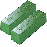 SHARPAL 208H Polishing Compound Fine Green Buffing Compound 2-Pack | 106g / 4 Oz Total, Leather Strop Sharpening Stropping Compounds