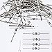 Waltz&F 300pcs Chandelier Connectors Clips Pins for Fastening Crystals Parts Bowtie, Chandelier Replacements (30mm-300pcs, Silver)