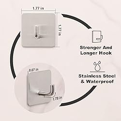 Budding Joy Adhesive Hooks Heavy Duty Stick on Wall